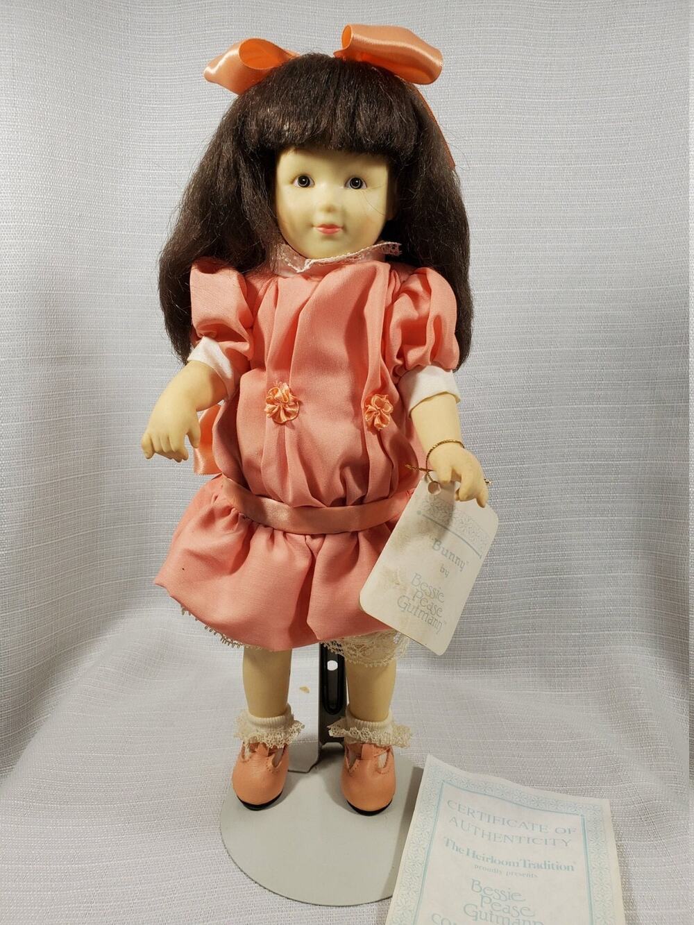 1990 Bessie Pease Gutmann "The Heirloom Tradition" H2547 Bunny Collectable Doll